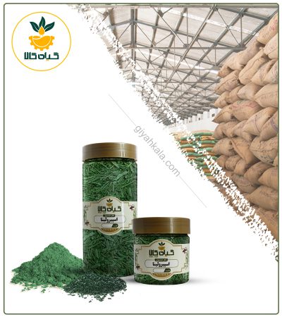 گیاه اسپیرولینا خشک یا پودری بسته بندی